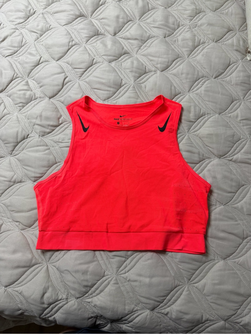 Nike Neon Coral Cropped Athletic Tank